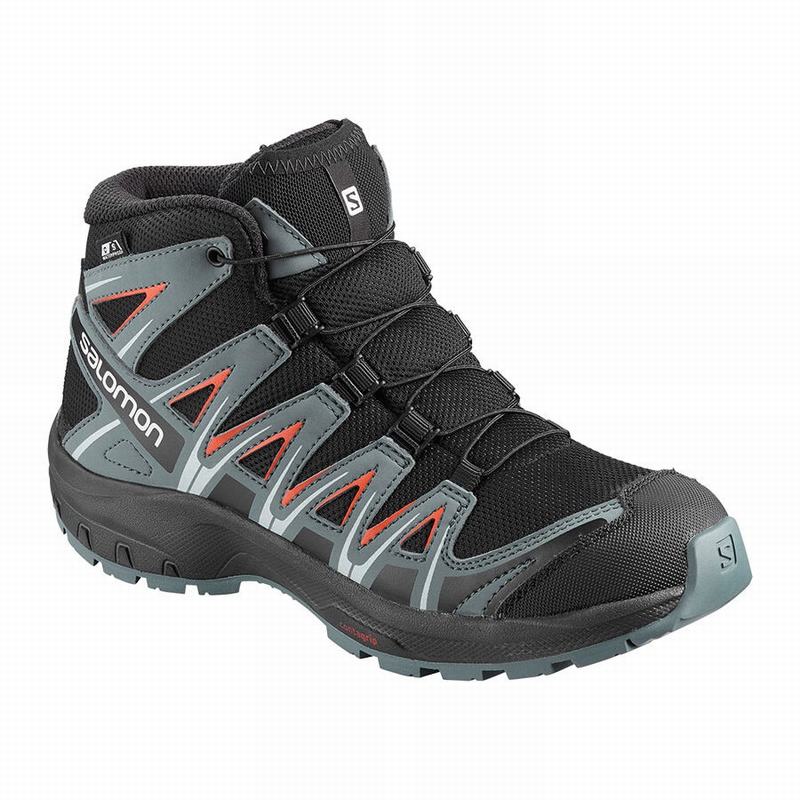 Chaussures De Trail Running Salomon Enfant Noir / Rose - Salomon XA PRO 3D MID CSWP J - France (6748